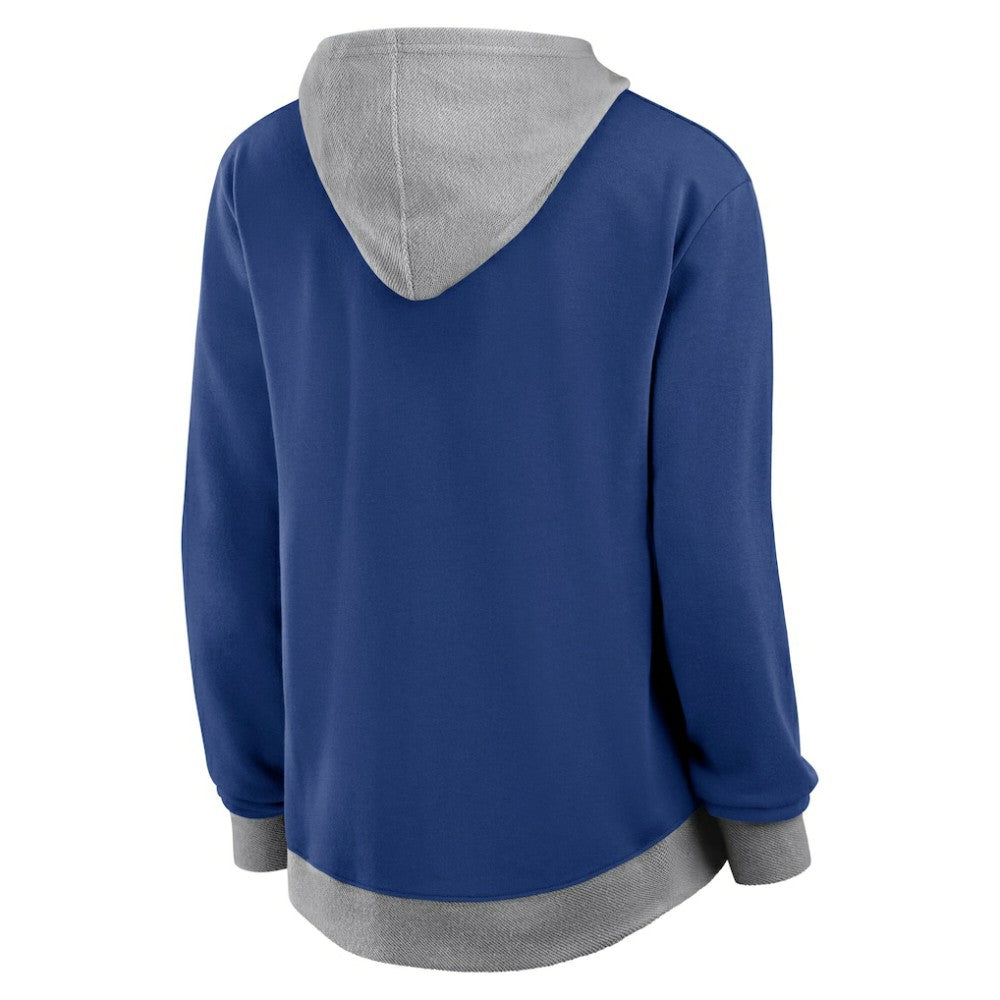 Tampa Bay Lightning Logo Athletic Women's Hit It French Terry Full-Zip Hoodie - Blue - NHL