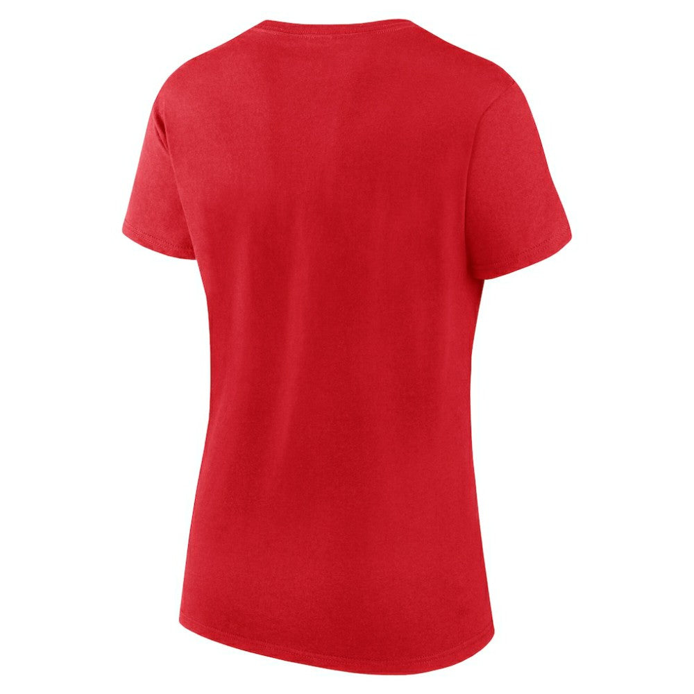 New Jersey Devils Logo Athletic Women's Launch Scoop Neck T-Shirt - Red - NHL