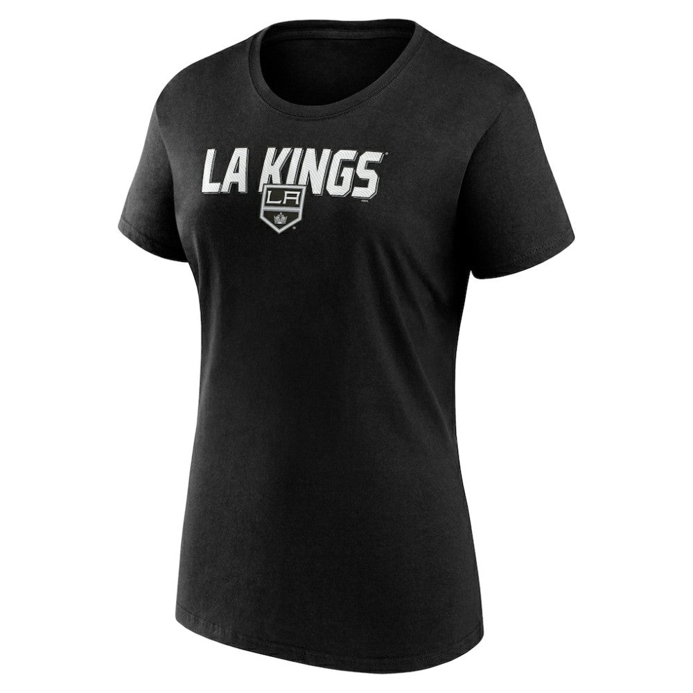Los Angeles Kings Logo Athletic Women's Launch Scoop Neck T-Shirt - Black - NHL