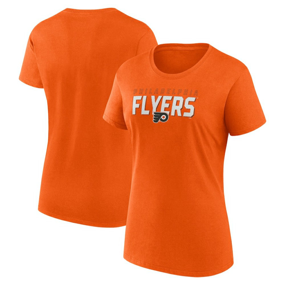 Philadelphia Flyers Logo Athletic Women's Launch Scoop Neck T-Shirt - Orange - NHL
