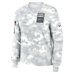 New York Jets Women's 2024 Salute To Service Dri-FIT Long Sleeve T-Shirt Arctic Camo | Nike for Sale