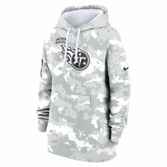Tennessee Titans Women's 2024 Salute To Service Club Fleece Oversized Pullover Hoodie Arctic Camo | Nike for Sale