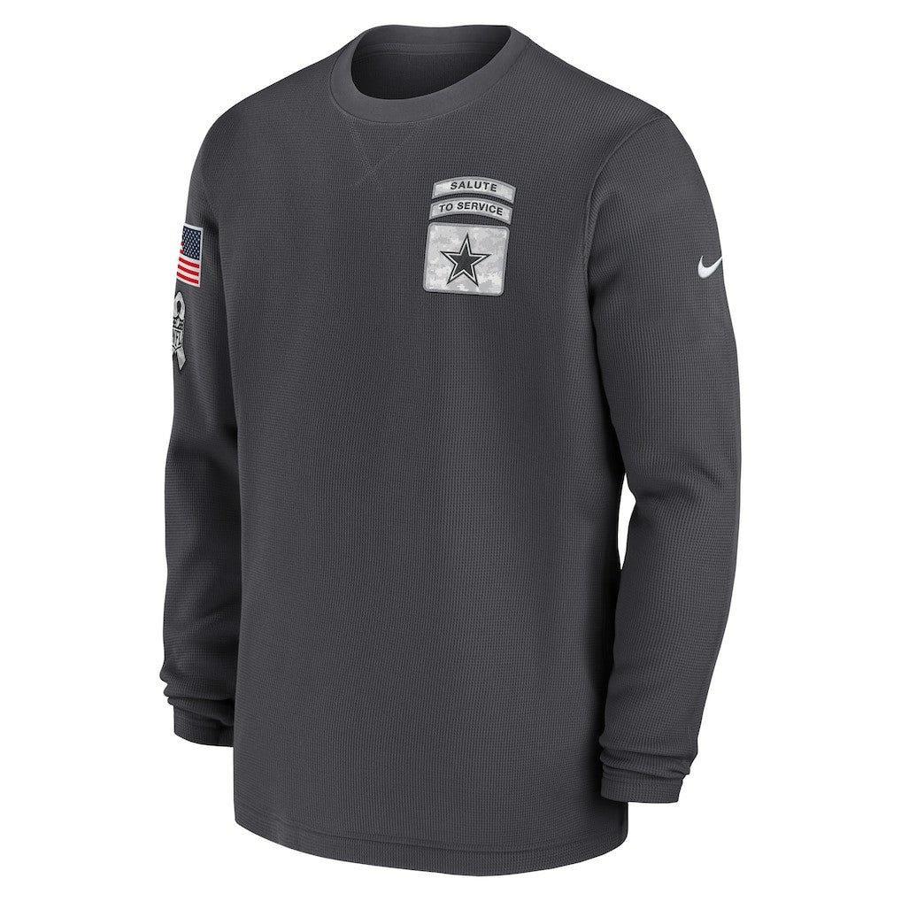 Dallas Cowboys 2024 Salute To Service Long Sleeve T-Shirt Anthracite | Nike for Sale