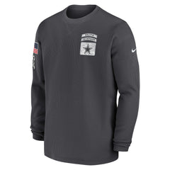 Dallas Cowboys 2024 Salute To Service Long Sleeve T-Shirt Anthracite | Nike for Sale