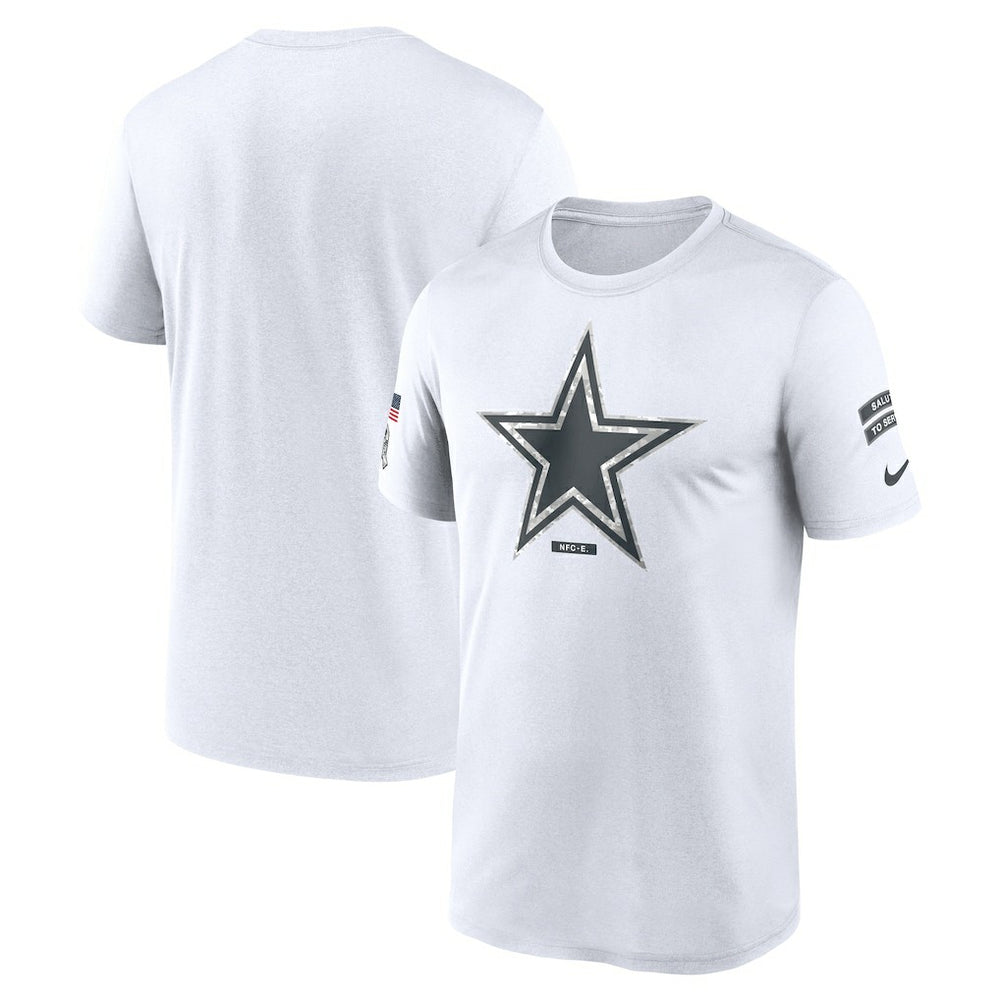 Dallas Cowboys 2024 Salute To Service Legend Performance T-Shirt White | Nike for Sale