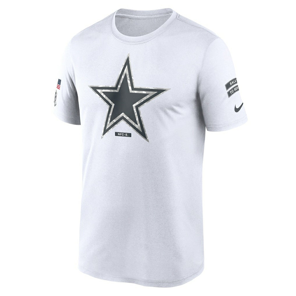 Dallas Cowboys 2024 Salute To Service Legend Performance T-Shirt White | Nike for Sale