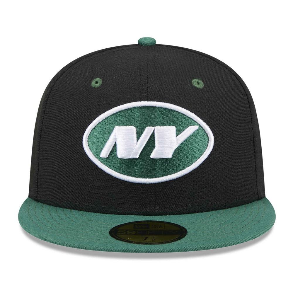 New York Jets New Era Flipside 2Tone 59FIFTY Fitted Hat Black/Green | NFL