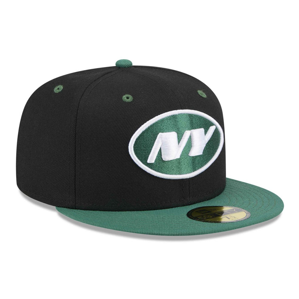 New York Jets New Era Flipside 2Tone 59FIFTY Fitted Hat Black/Green | NFL