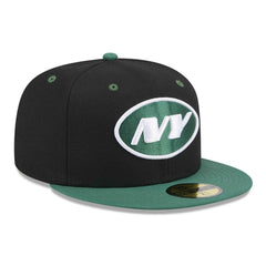 New York Jets New Era Flipside 2Tone 59FIFTY Fitted Hat Black/Green | NFL