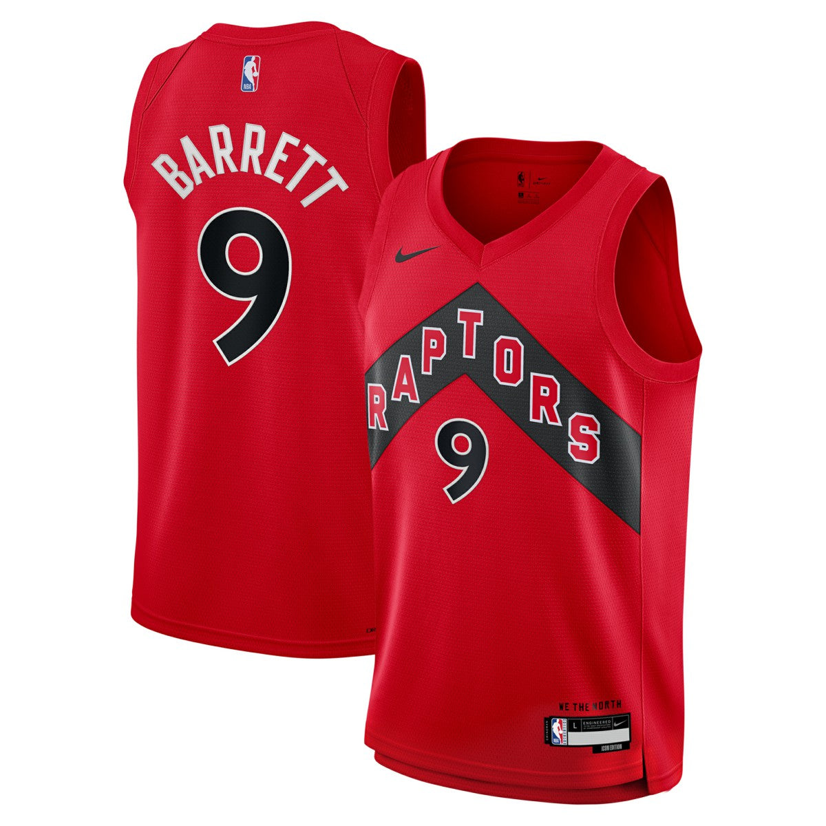 RJ Barrett Toronto Raptors Youth Swingman Jersey Icon Edition Red - NBA