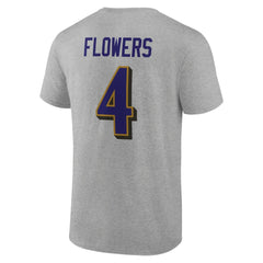 Zay Flowers Baltimore Ravens Icon Player Name & Number T-Shirt Gray | NFL