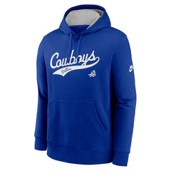 Dallas Cowboys Rewind Club Logo Pullover Hoodie Royal | Nike for Sale