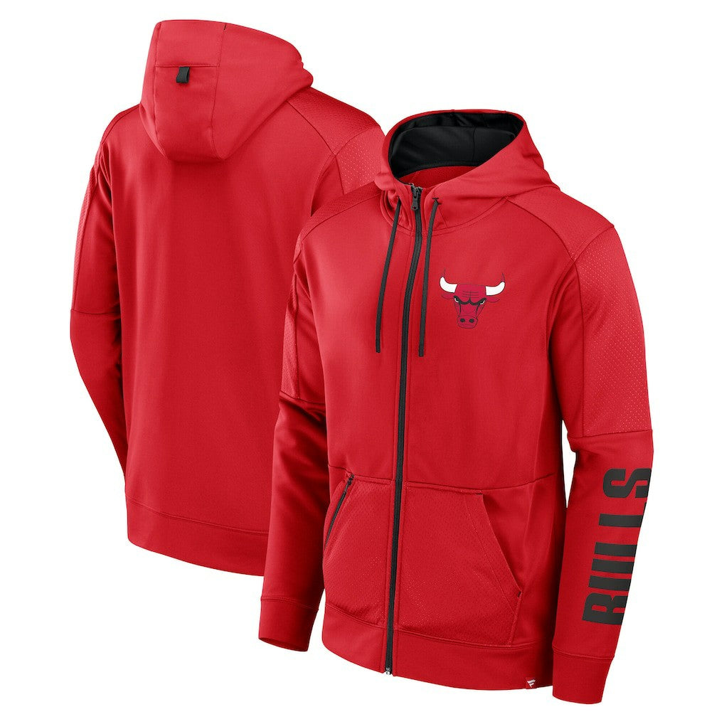 Chicago Bulls Baller Defender Performance Full-Zip Hoodie Red - NBA
