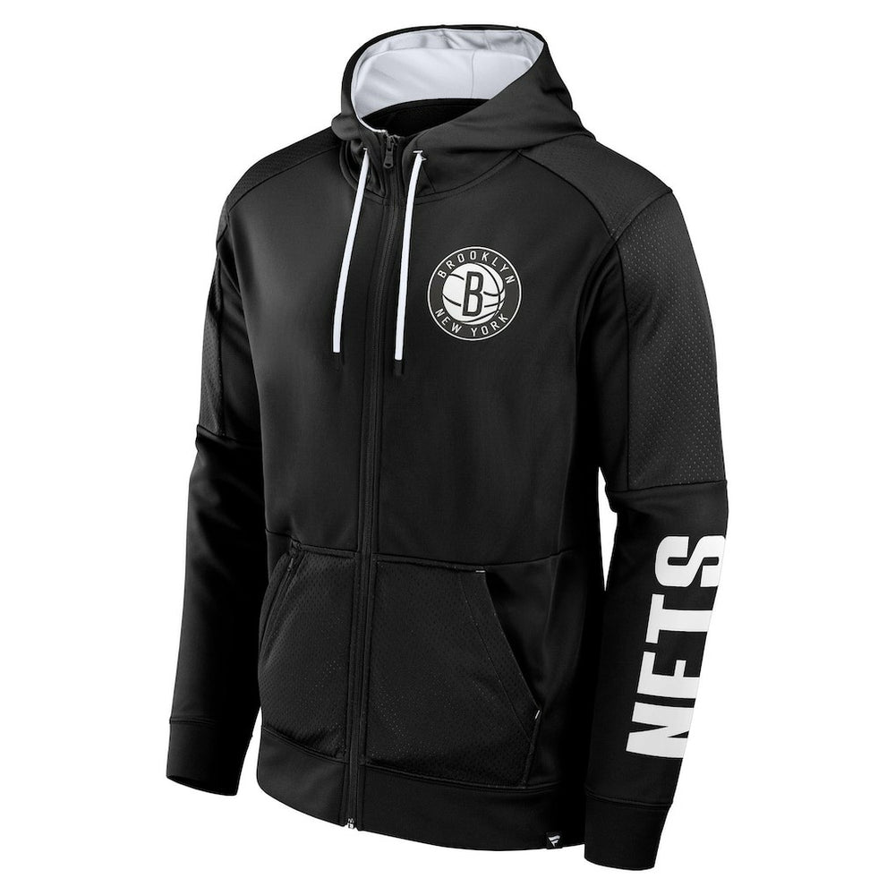 Brooklyn Nets Baller Defender Performance Full-Zip Hoodie Black - NBA