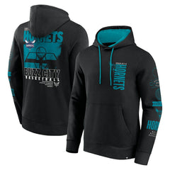 Charlotte Hornets Game Time Crossover Pullover Hoodie Black - NBA
