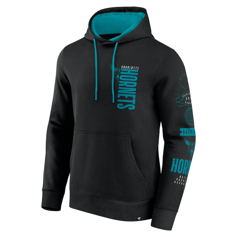 Charlotte Hornets Game Time Crossover Pullover Hoodie Black - NBA