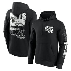 Brooklyn Nets Game Time Crossover Pullover Hoodie Black - NBA