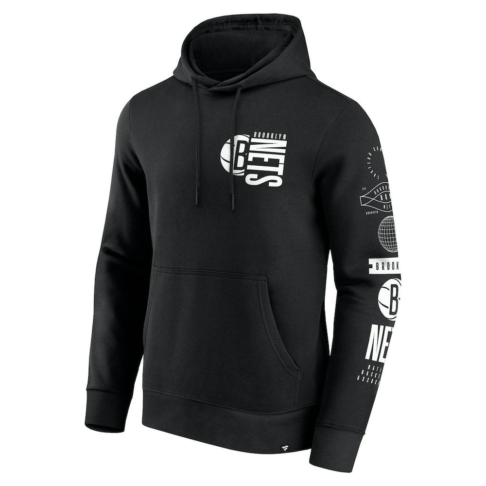 Brooklyn Nets Game Time Crossover Pullover Hoodie Black - NBA