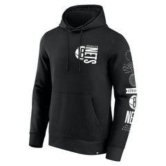Brooklyn Nets Game Time Crossover Pullover Hoodie Black - NBA