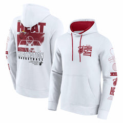 Miami Heat Game Time Crossover Pullover Hoodie White - NBA