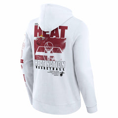 Miami Heat Game Time Crossover Pullover Hoodie White - NBA