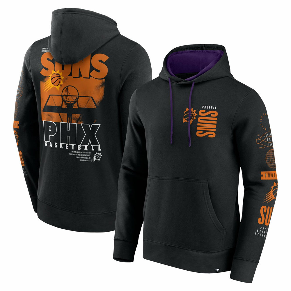 Phoenix Suns Game Time Crossover Pullover Hoodie Black - NBA