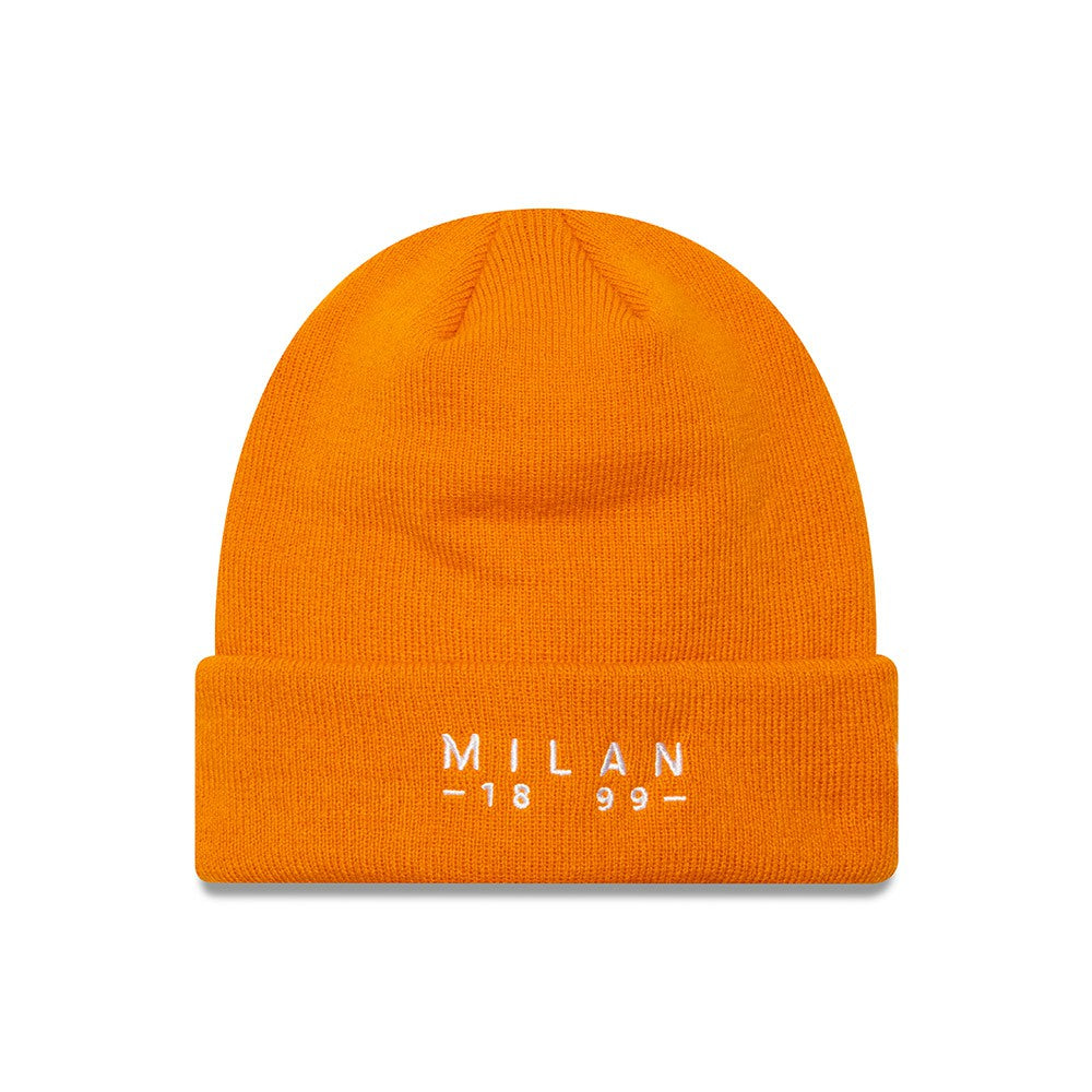 AC Milan New Era Wordmark Cuffed Knit Hat Orange | New Era Sale