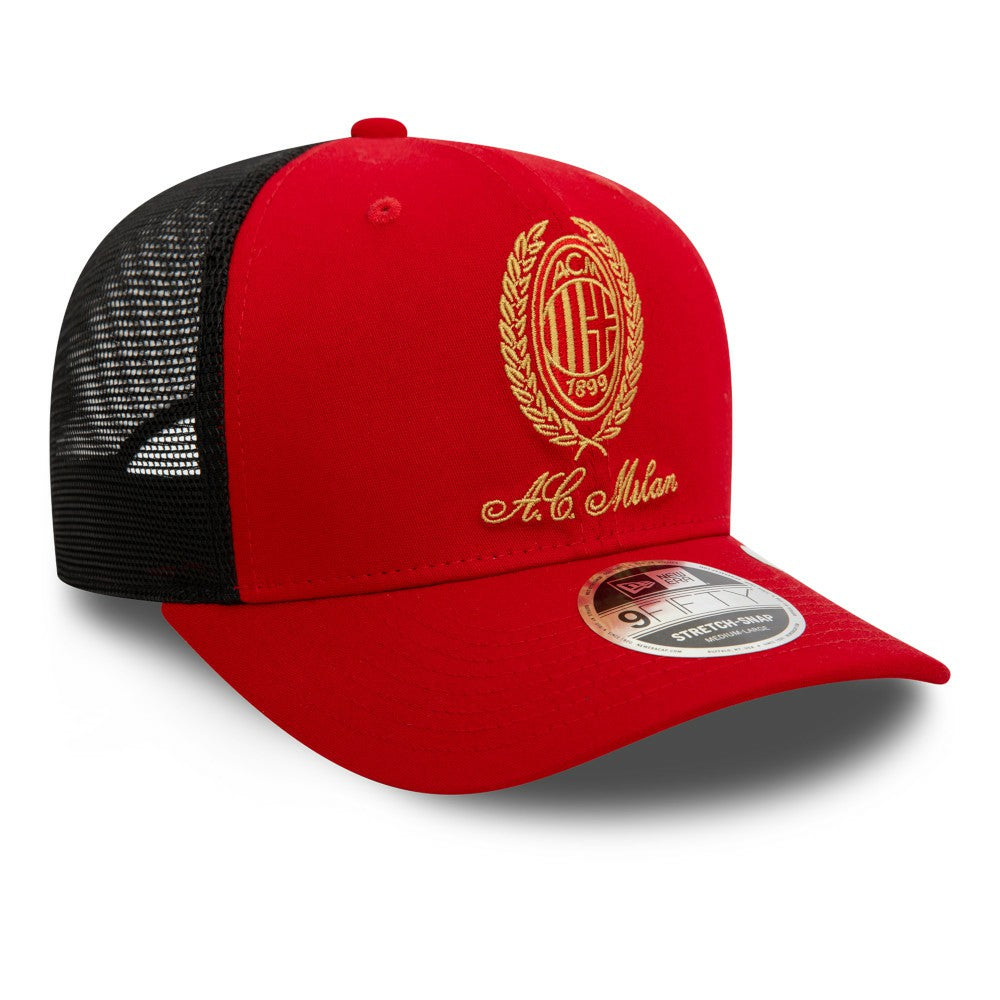 AC Milan New Era Heritage Gold Original Fit 9FIFTY Stretch-Snap Hat Red | New Era Online