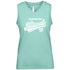 Washington Nationals Levelwear Women's  Paisley Sweep V-Neck Tank Top - MLB