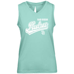 San Diego Padres Levelwear Women's  Paisley Sweep V-Neck Tank Top - MLB