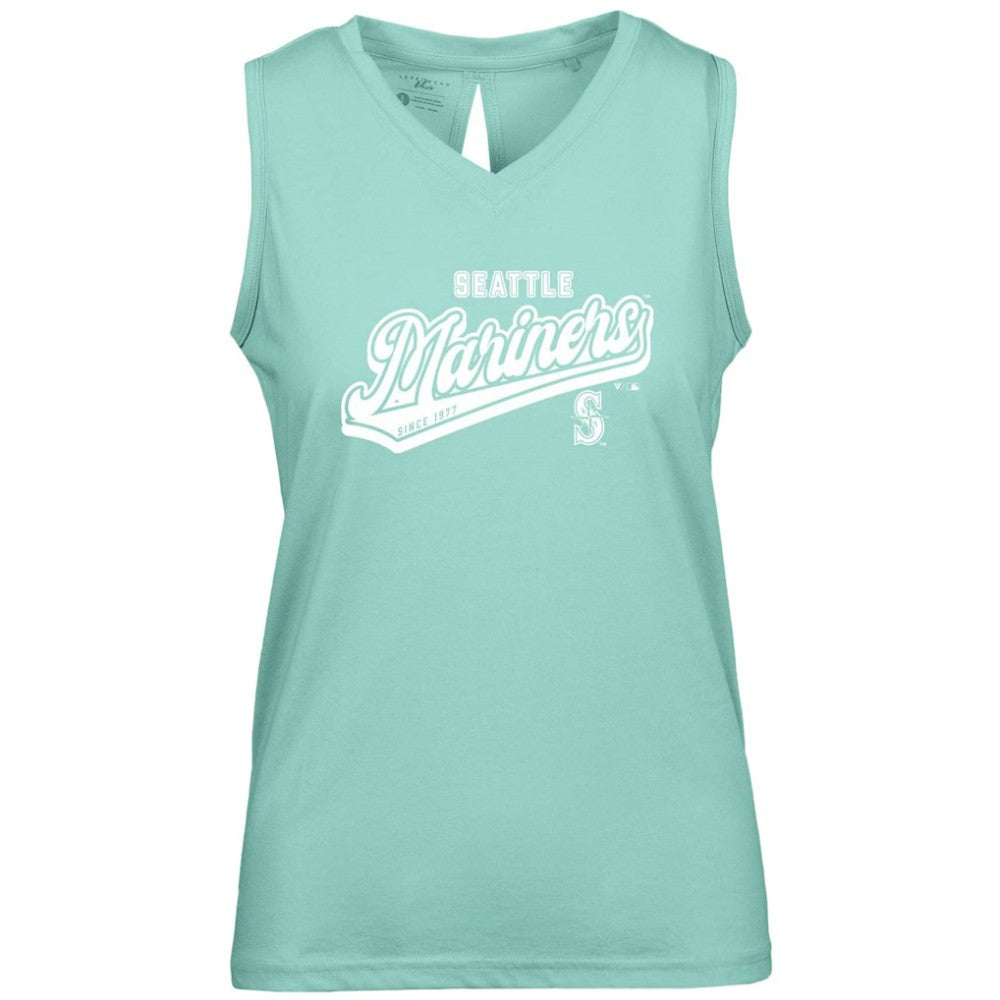 Seattle Mariners Levelwear Women's  Paisley Sweep V-Neck Tank Top - MLB