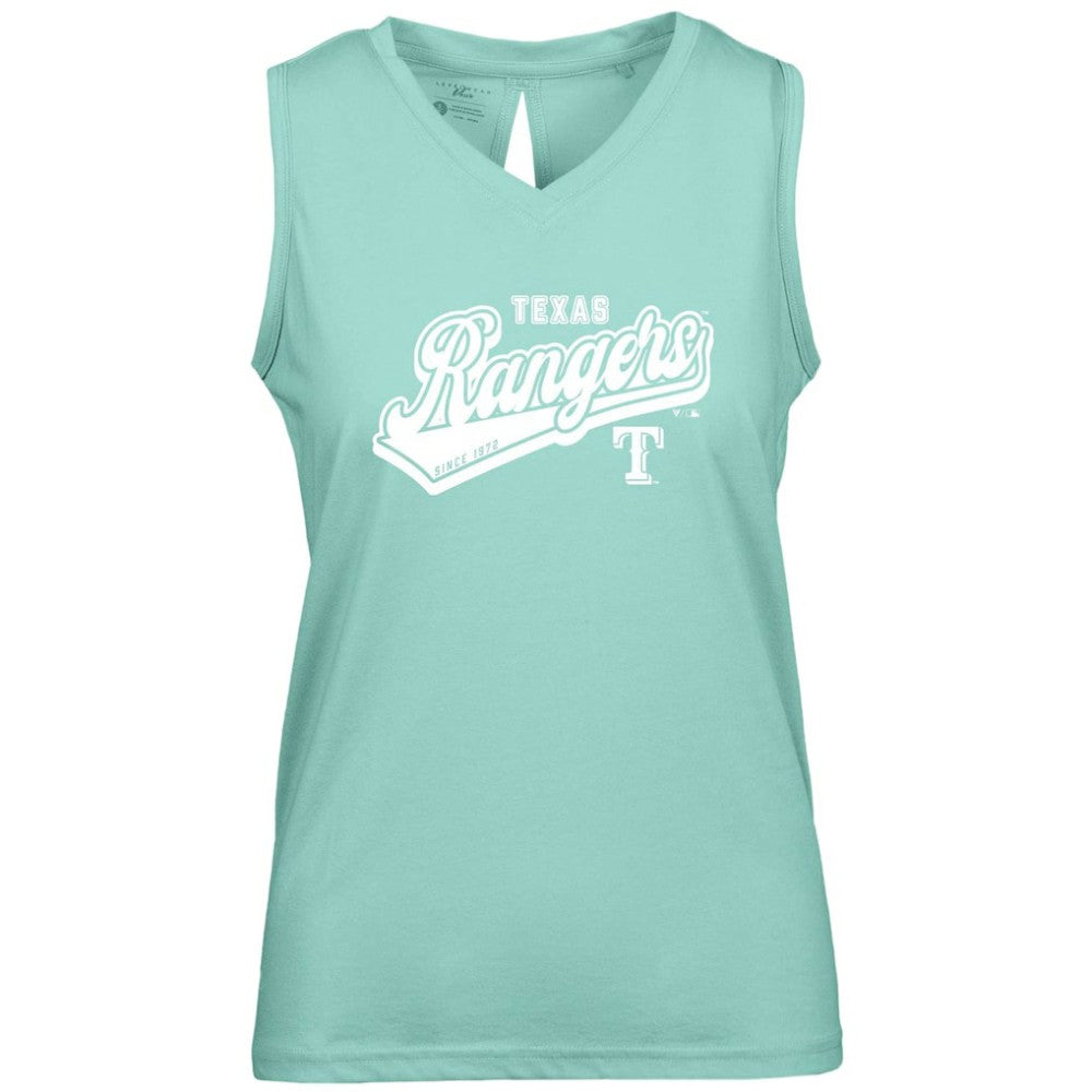 Texas Rangers Levelwear Women's  Paisley Sweep V-Neck Tank Top - MLB