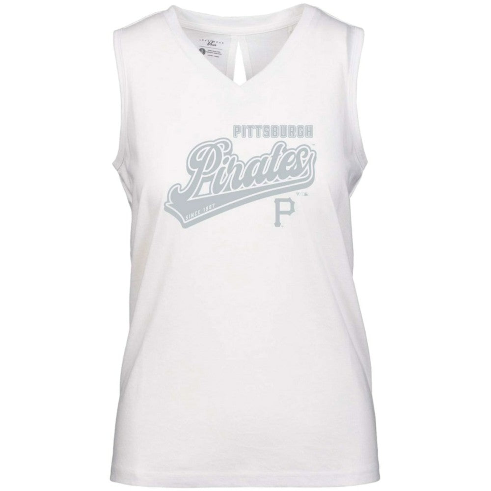 Pittsburgh Pirates Levelwear Women's  Paisley Sweep V-Neck Tank Top - MLB