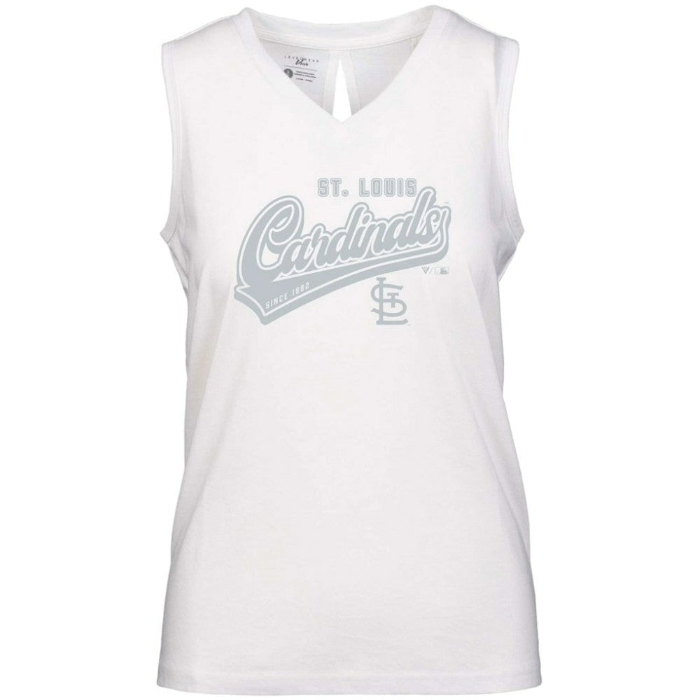St. Louis Cardinals Levelwear Women's  Paisley Sweep V-Neck Tank Top - MLB