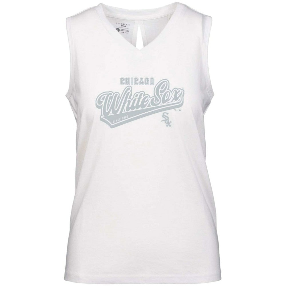 Chicago White Sox Levelwear Women's  Paisley Sweep V-Neck Tank Top - MLB