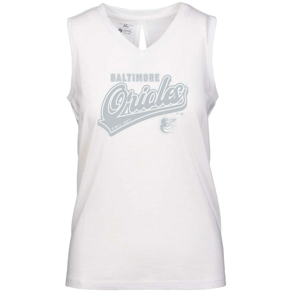 Baltimore Orioles Levelwear Women's  Paisley Sweep V-Neck Tank Top - MLB