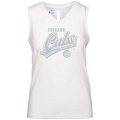 Chicago Cubs Levelwear Women's  Paisley Sweep V-Neck Tank Top - MLB