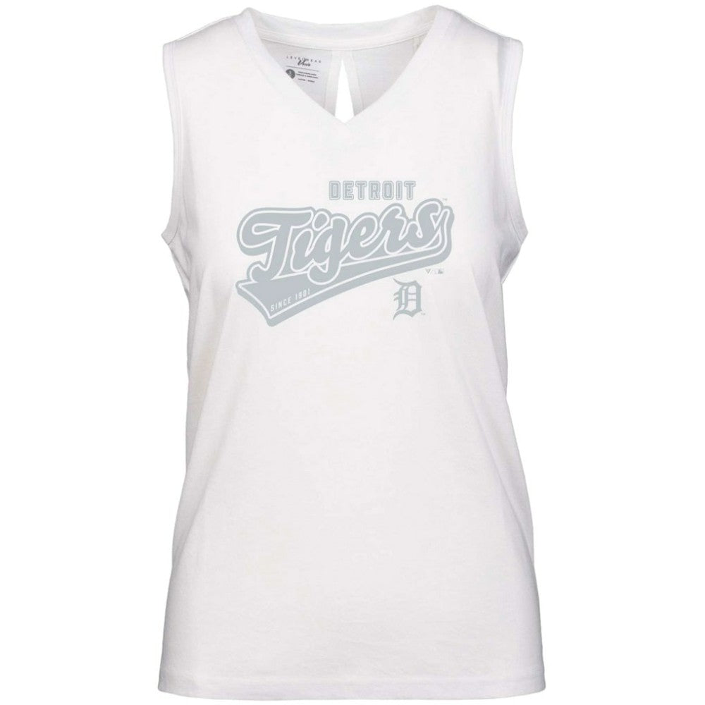 Detroit Tigers Levelwear Women's  Paisley Sweep V-Neck Tank Top - MLB