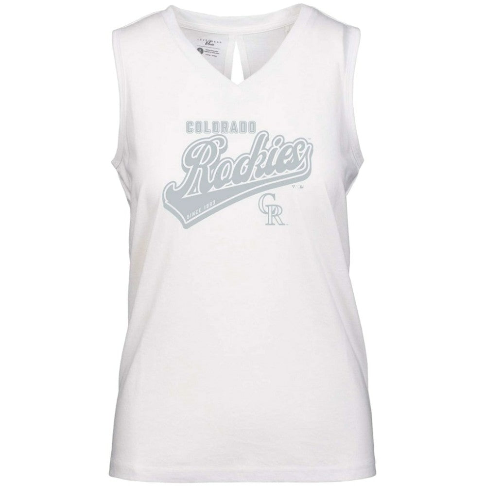 Colorado Rockies Levelwear Women's  Paisley Sweep V-Neck Tank Top - MLB