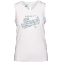 Kansas City Royals Levelwear Women's  Paisley Sweep V-Neck Tank Top - MLB