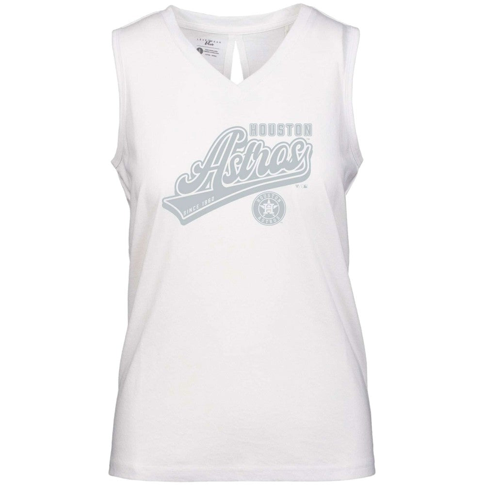 Houston Astros Levelwear Women's  Paisley Sweep V-Neck Tank Top - MLB