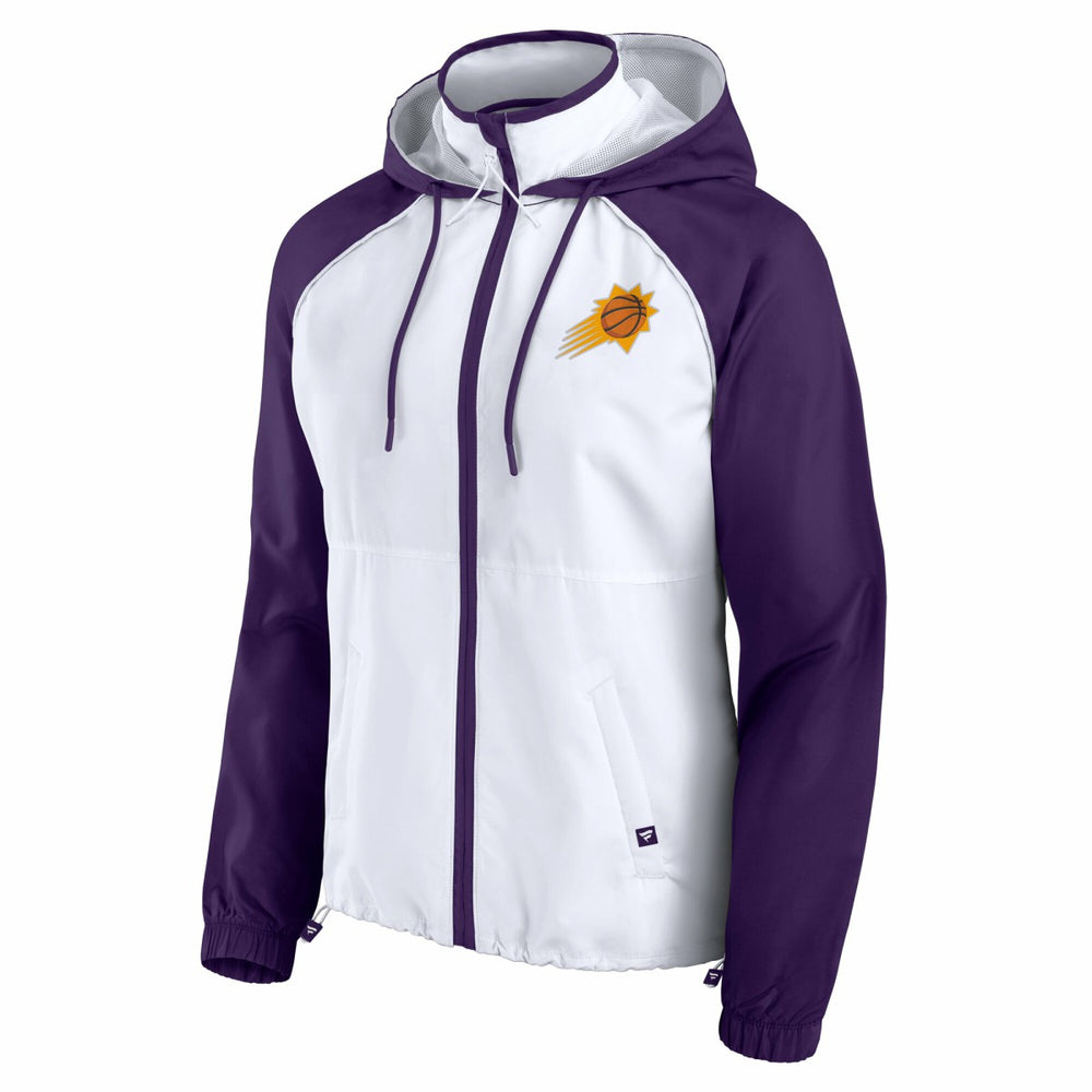 Phoenix Suns Women's Anorak Raglan Full-Zip Hoodie Jacket White/Purple - NBA