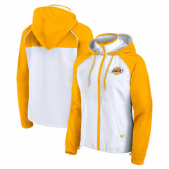 Los Angeles Lakers Women's Anorak Raglan Full-Zip Hoodie Jacket White/Gold - NBA