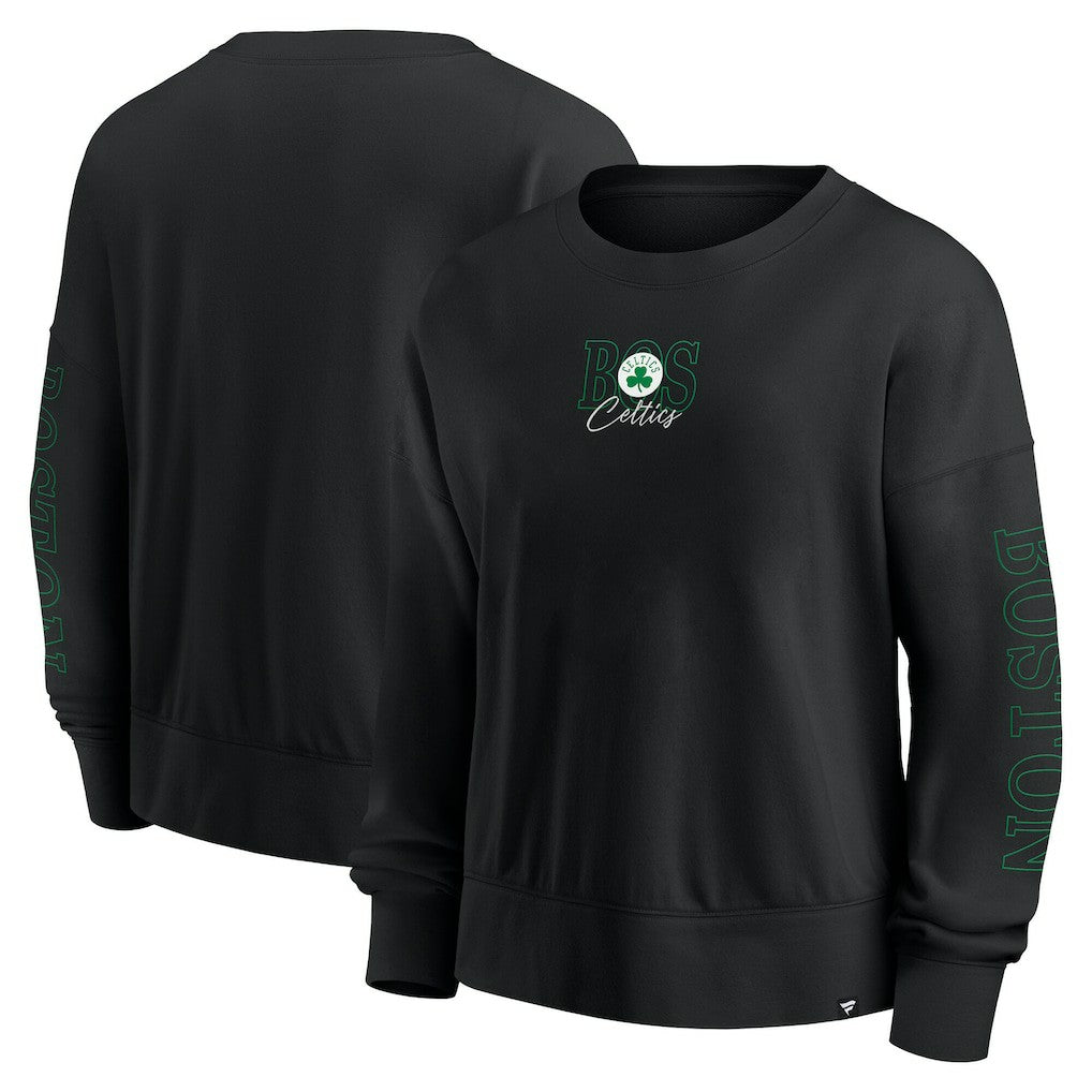 Boston Celtics Women's Oversized Game Day Pullover Sweatshirt Black - NBA