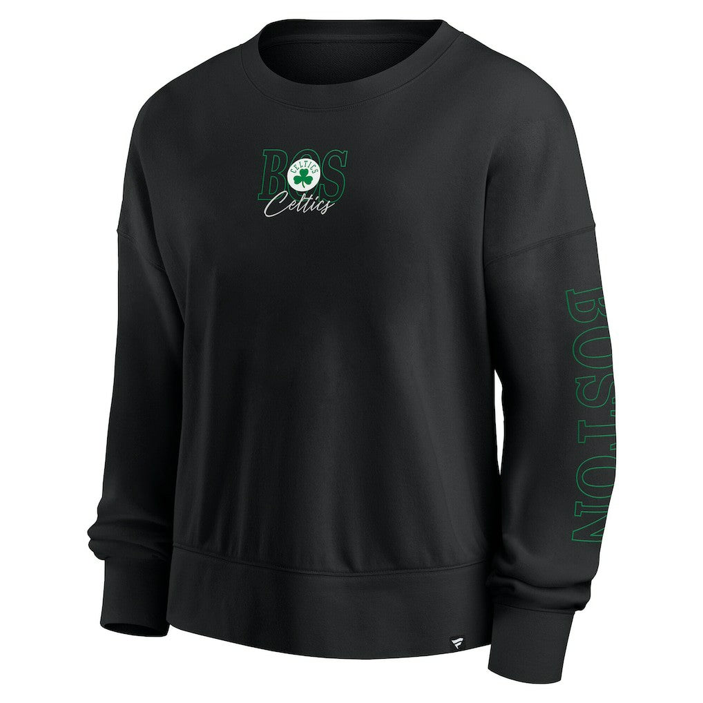 Boston Celtics Women's Oversized Game Day Pullover Sweatshirt Black - NBA