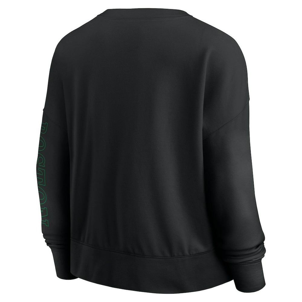 Boston Celtics Women's Oversized Game Day Pullover Sweatshirt Black - NBA