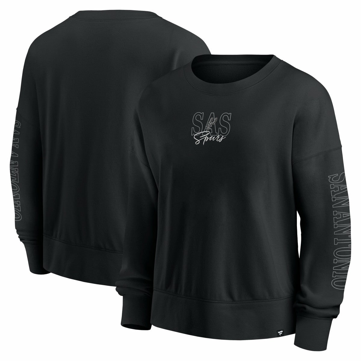 San Antonio Spurs Women's Oversized Game Day Pullover Sweatshirt Black - NBA