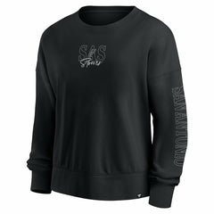 San Antonio Spurs Women's Oversized Game Day Pullover Sweatshirt Black - NBA