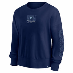 Memphis Grizzlies Women's Oversized Game Day Pullover Sweatshirt Navy - NBA
