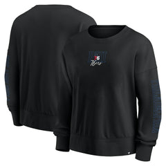Philadelphia 76ers Women's Oversized Game Day Pullover Sweatshirt Black - NBA